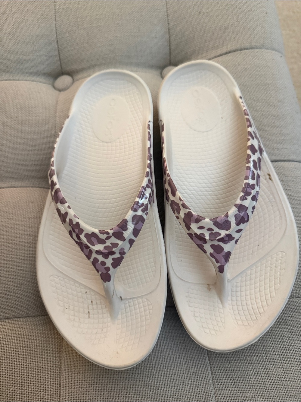 OOFOS OOlala Limited Sandal - Rose Leopard